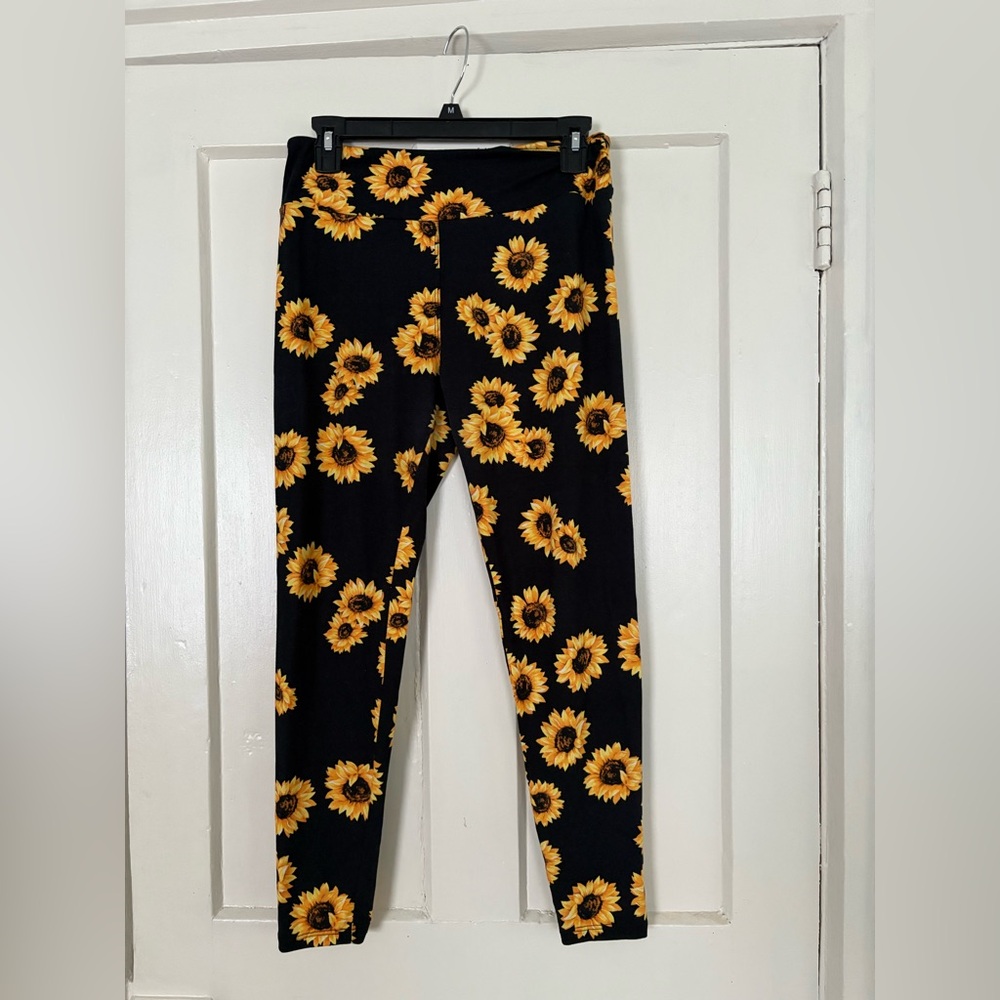Sunflower Print Leggings